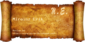 Mireisz Erik névjegykártya