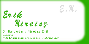erik mireisz business card